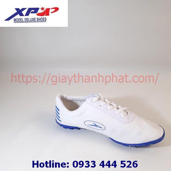 Giày vải đá bóng XP TP11-2 màu trắng đế xanh